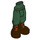 LEGO Dark Green Friends Long Shorts with Dark Brown Boots with Laces (18353)