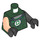 LEGO Dark Green Green Lantern with Shoulder Armor and Cape Minifig Torso (973 / 76382)