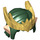 LEGO Dunkelgrün Haar mit Seitenscheitel mit Gold Tiara und Elf Ohren (31581)