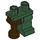 LEGO Dunkelgrün Hüften mit Dark Green Links Bein und Dark Brown Peg Bein (84637)