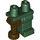 LEGO Dark Green Hips with Dark Green Left Leg and Dark Brown Peg Leg (84637)