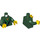 LEGO Dark Green Lloyd Minifig Torso (973 / 76382)