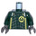 LEGO Dark Green Lotus Evija Driver Minifig Torso (973 / 76382)