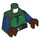 LEGO Donkergroen Mandalorian Tribe Warrior met Groen Helm Minifiguur Torso (973 / 76382)