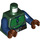 LEGO Verde scuro Mandalorian Tribe Warrior con Verde Casco Minifigure Busto (973 / 76382)