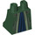 LEGO Donkergroen Minifigure Skirt met Dark Blauw (36036 / 79155)