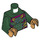 LEGO Donkergroen Mysterio met Donkergroen Pak en Transparant Helm Minifiguur Torso (973 / 76382)