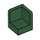 LEGO Dark Green Panel 1 x 1 Corner with Rounded Corners (6231)