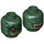 LEGO Dark Green Parademon with Minifigure Head (Recessed Solid Stud) (3626 / 34983)
