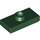 LEGO Dark Green Plate 1 x 2 with 1 Stud (with Groove and Bottom Stud Holder) (15573 / 78823)