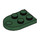 LEGO Dark Green Plate 2 x 3 with Rounded End and Pin Hole (3176)