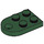 LEGO Dark Green Plate 2 x 3 with Rounded End and Pin Hole (3176)