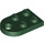 LEGO Dark Green Plate 2 x 3 with Rounded End and Pin Hole (3176)