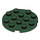 LEGO Dark Green Plate 4 x 4 Round with Hole and Snapstud (60474)