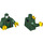 LEGO Dark Green Princess Harumi Minifig Torso (973 / 76382)