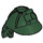 LEGO Dark Green Samurai Helmet with Clip and Long Visor (65037 / 98128)