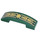 LEGO Dark Green Slope 1 x 4 Curved Double with Golden Holly decoration  Sticker (93273)