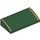 LEGO Dark Green Slope 2 x 4 Curved with Two Gold Stripes without Bottom Tubes (61068 / 85541)