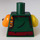 LEGO Donkergroen sqiffy Torso (973)