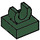 LEGO Dark Green Tile 1 x 1 with Clip (Raised &quot;C&quot;) (44842)