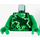 LEGO Dark Green Torso Tunic with Bright Green and White Electricity Energy (973)