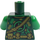 LEGO Dark Green Torso with Dark Tan Belt and Green Leaves (Lloyd) (973)