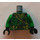 LEGO Dark Green Torso with Dark Tan Belt and Green Leaves (Lloyd) (973)