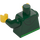 LEGO Dark Green Torso with Hoodie over Black Shirt with Equalizer Bars (973 / 76382)