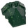 LEGO Vert foncé Coin 4 x 4 Quadruple Convex Pente Centre avec Green Dots (47757 / 58801)