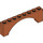 LEGO Dark Orange Arch 1 x 8 x 2 Raised, Thin Top without Reinforced Underside (16577 / 40296)