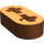 LEGO Orange sombre Faisceau 2 x 0.5 avec Essieu des trous (41677 / 44862)