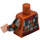 LEGO Donkeroranje Bilbo Baggins Minifig Torso met Patchwork Coat Decoratie (973)