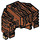 LEGO Orange sombre Blocky Cheveux Swept Retour avec Tan Ends (15846 / 50000)