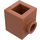 LEGO Mörk Orange Kloss 1 x 1 med Knopp på Ett Sida (87087)