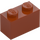 LEGO Tmavě oranžová Kostka 1 x 2 s 1 Cvoček na Postranní (86876)