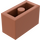 LEGO Donkeroranje Steen 1 x 2 met buis aan de onderzijde (3004 / 93792)