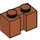 LEGO Dunkelorange Backstein 1 x 2 mit Nut (4216)