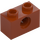 LEGO Donkeroranje Steen 1 x 2 met Gat (3700)