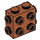 LEGO Donkeroranje Steen 1 x 2 x 1.6 met Kant en Einde Studs (67329)