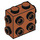 LEGO Orange sombre Brique 1 x 2 x 1.6 avec Côté et Fin Goujons avec ATARI Symbol (1396 / 67329)