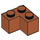 LEGO Donkeroranje Steen 2 x 2 Hoek (2357)