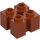 LEGO Mörk Orange Kloss 2 x 2 med Slots och Axlehole (39683 / 90258)