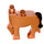 LEGO Dark Orange Centaur Legs with Dark Brown Tail (3815)