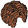 LEGO Dark Orange Curly Hair with Center Parting (29634 / 86318)