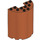 LEGO Dunkelorange Zylinder 3 x 6 x 6 Hälfte (35347 / 87926)