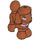 LEGO Orange sombre Chien - Poodle avec Pink Collar (105989)