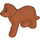 LEGO Donkeroranje Hond (Standing) met Zwart Ogen &amp; Snout (6201 / 61969)