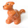 LEGO Dunkelorange Hund mit Raised Paw mit Schwarz Augen &amp; Snout (51721 / 51881)