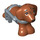 LEGO Donkeroranje Hond met Sand Blauw Harness (101283)
