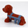 LEGO Donkeroranje Hond met Sand Blauw Harness (101283)